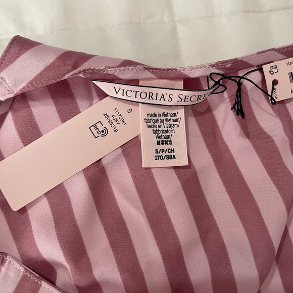 Victoria Secrets T-back Cami Pink Strips Size S - Picture 4 of 6
